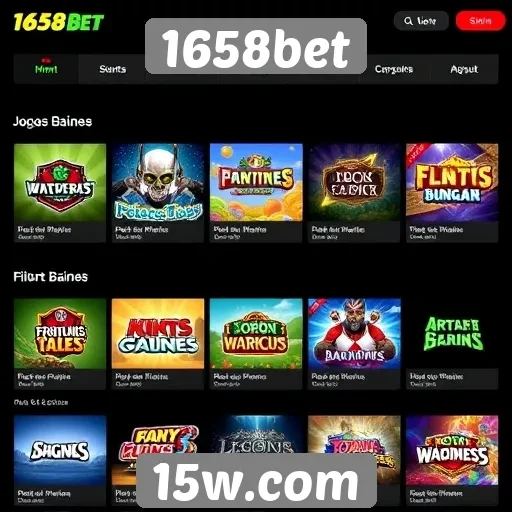 Analise das opções de jogos na plataforma 1658bet