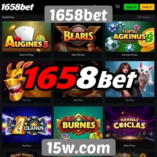 Variedade de jogos disponíveis na plataforma 1658bet